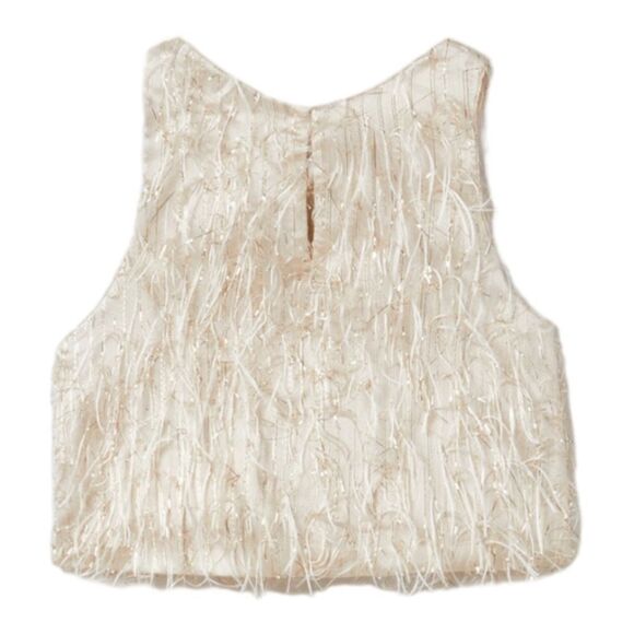 ZARA Kids | Golden | FEATHER TOP - Picture 3 of 7
